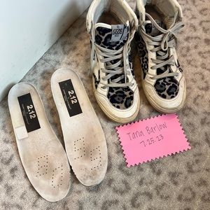 Golden Goose 2.12 Size 38 blue and grey leopard